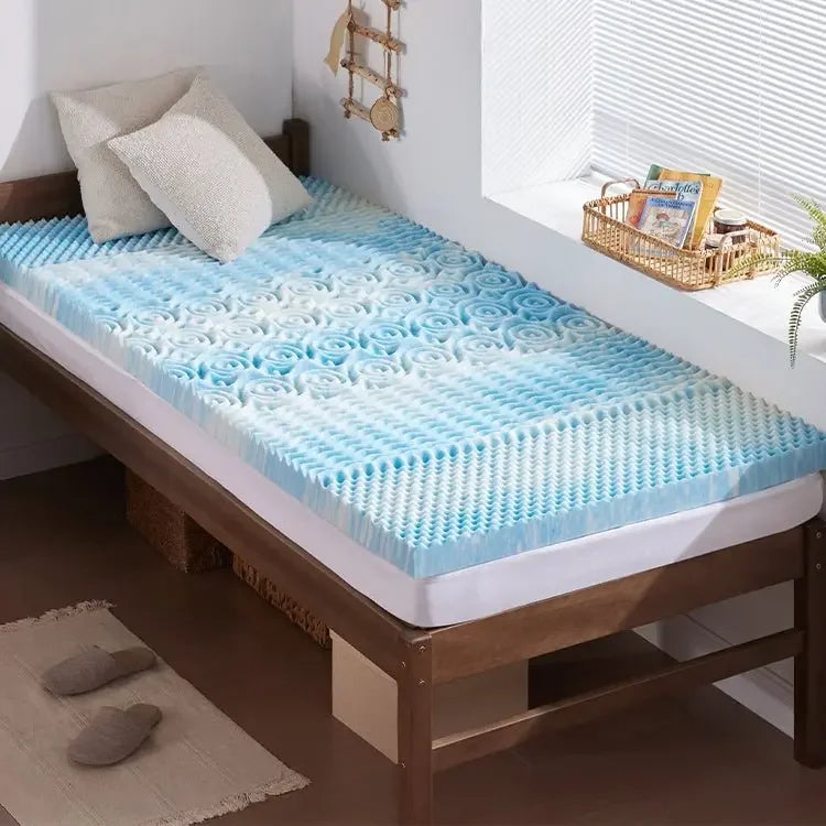 SINWEEK 5-Zone Memory Foam Mattress Topper for Targeted Pressure Relief? Twin XL / 1.5 Inch-Blue