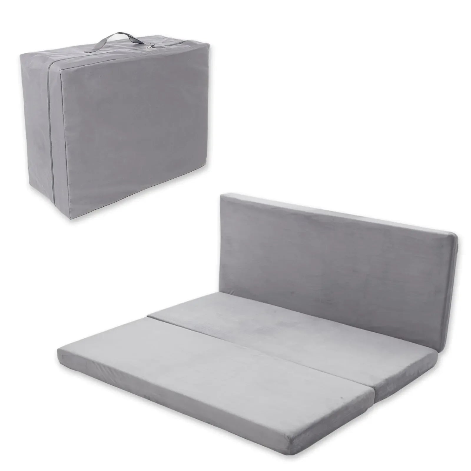  - sinweek.com 4 Inch Tri - Folding Memory Foam Mattress Topper - Washable Cover & Portable