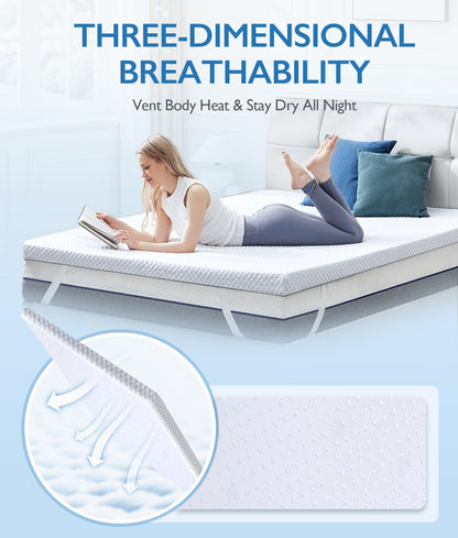 3 Inch Cooling Gel Memory Foam Mattress Topper