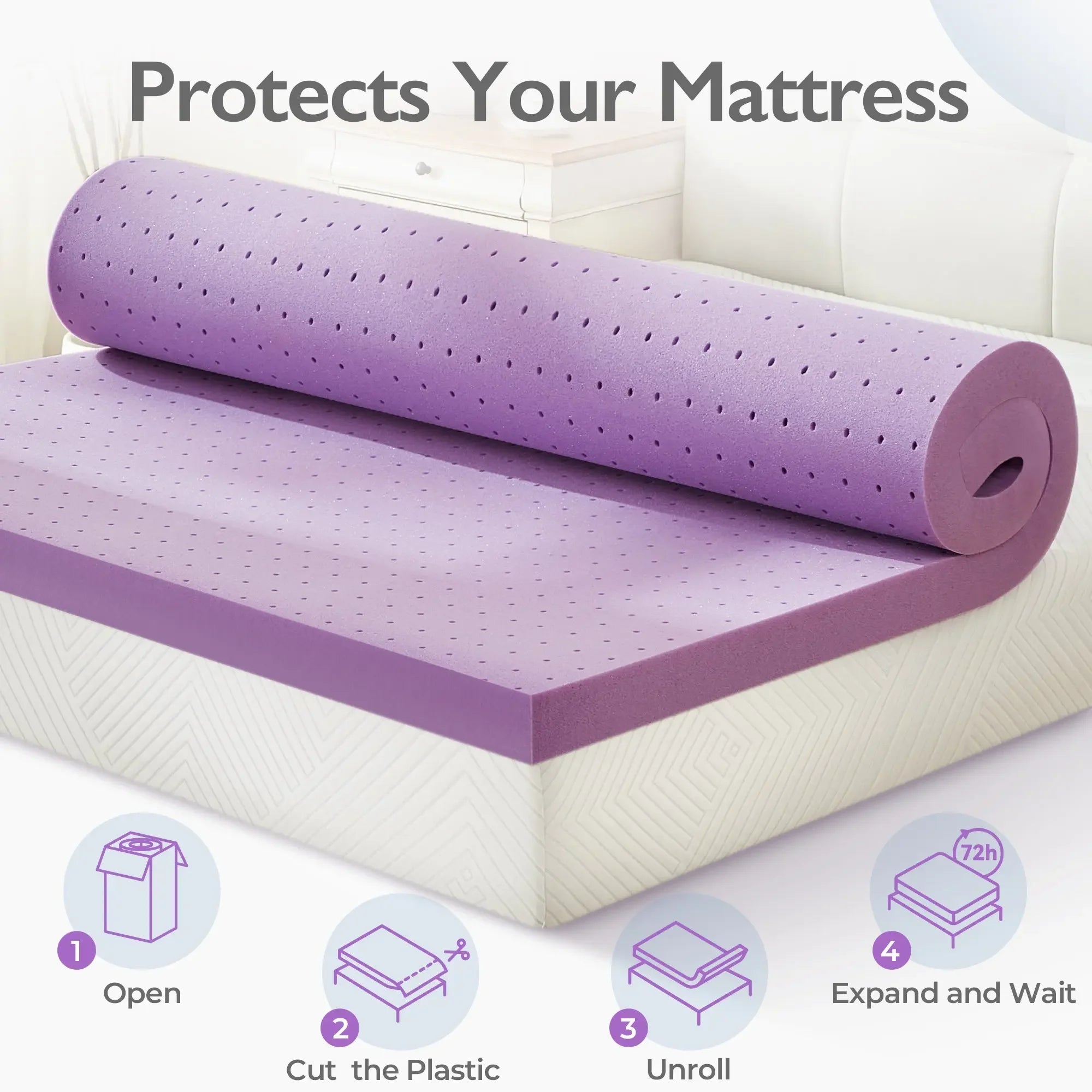  - sinweek.com SINWEEK 2 Inch Soft Gel Memory Foam Mattress Topper