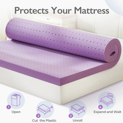  - sinweek.com SINWEEK 2 Inch Soft Gel Memory Foam Mattress Topper