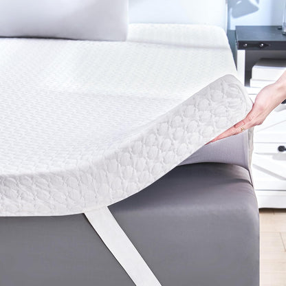SINWEEK 3 Inch Gel Memory Foam Mattress Topper King Size, Ventilated High Density Pad for Body Pain, Bed Topper with Cooling Cover, CertiPUR-US & Oeko-Tex Certified