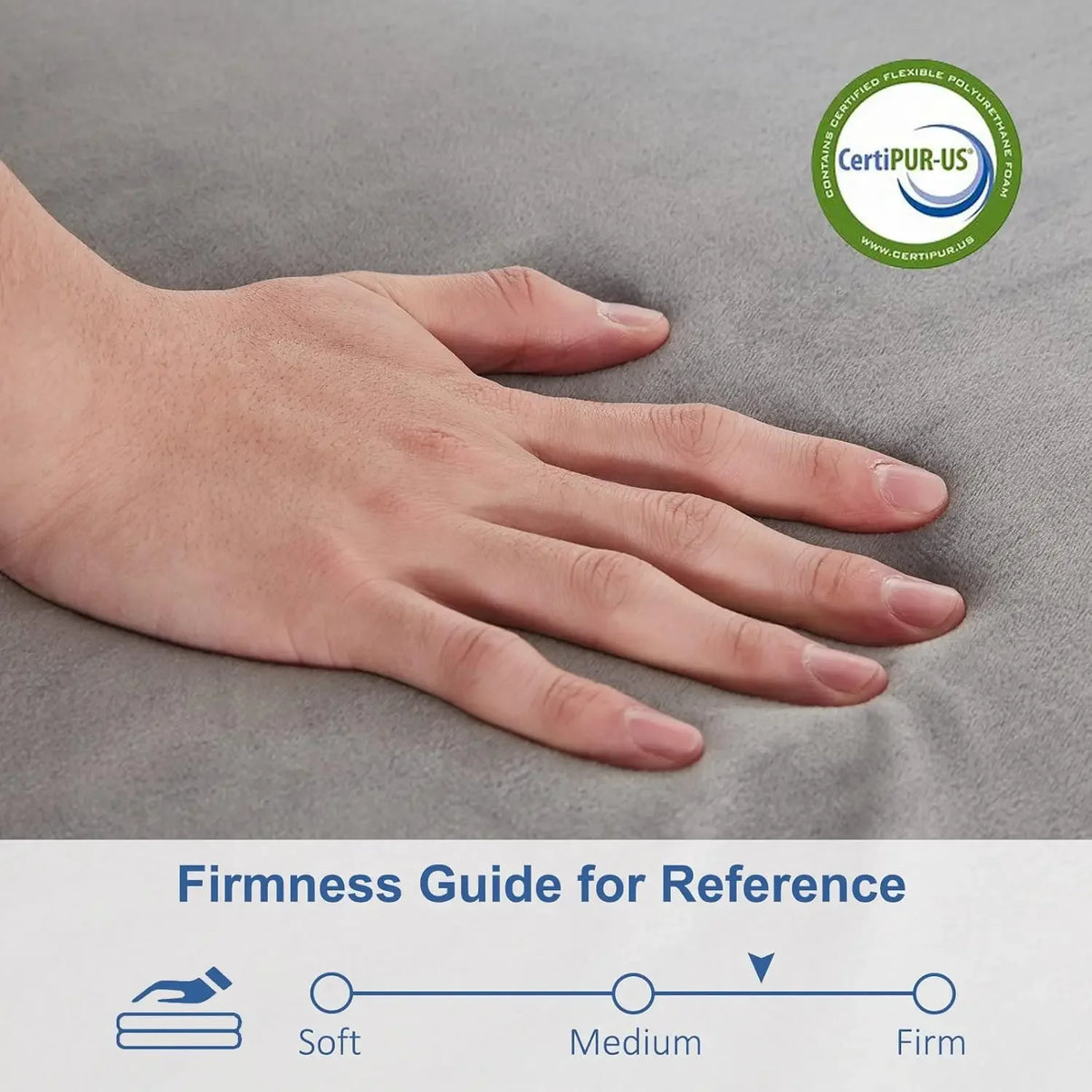  - sinweek.com 4 Inch Tri - Folding Memory Foam Mattress Topper - Washable Cover & Portable