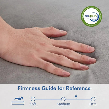  - sinweek.com 4 Inch Tri - Folding Memory Foam Mattress Topper - Washable Cover & Portable