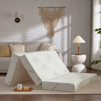 SINWEEK 4 Inch Tri-Folding Memory Foam Mattress - Portable Guest Bed with Storage Bag 