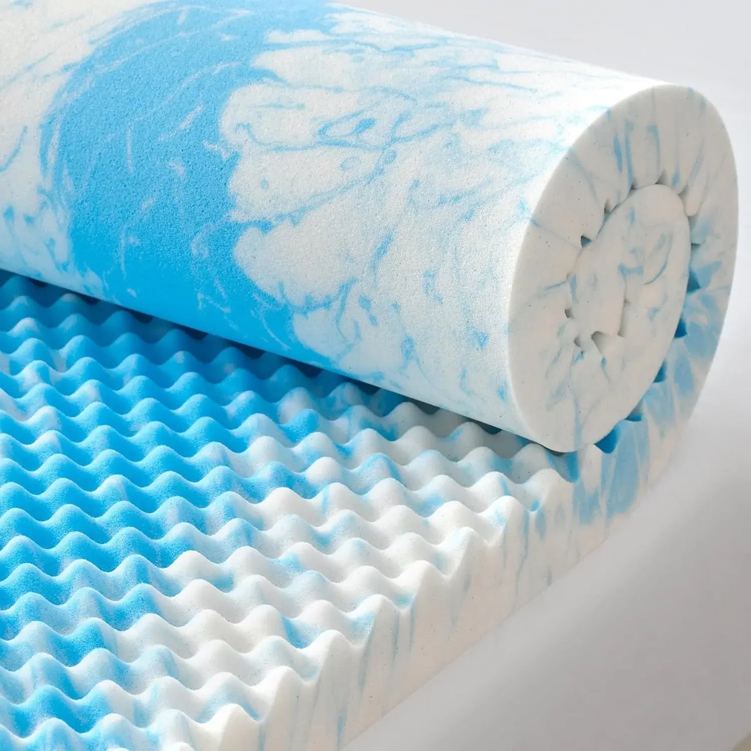 SINWEEK 2 Inch Egg Crate Memory Foam Mattress Topper - Cooling Airflow Design