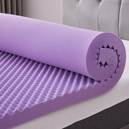 SINWEEK 2 Inch Egg Crate Memory Foam Mattress Topper - Cooling Gel, Soft & Breathable 4 Inch / King
