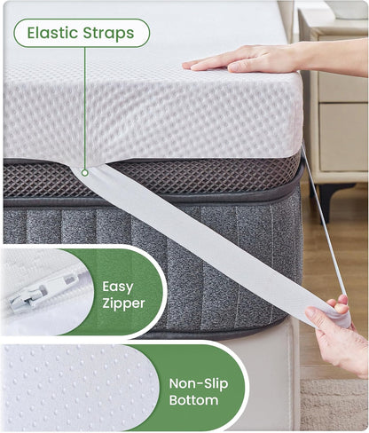  - sinweek.com SINWEEK 3 Inch Memory Foam Mattress Topper with Breathable Bamboo Cover
