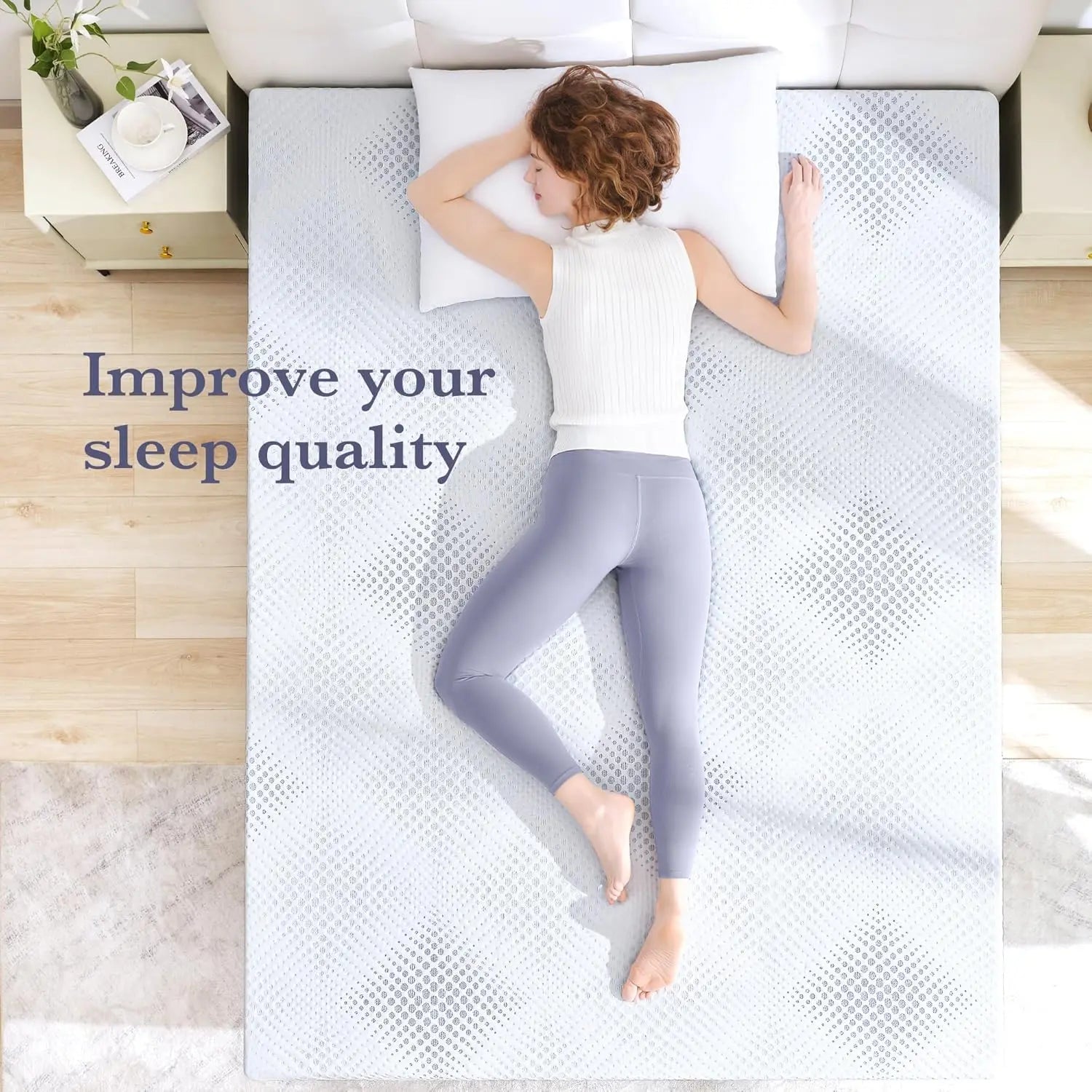 SINWEEK 3 Inch Medium to Firm Cooling Memory Foam Mattress Topper - sinweek.com