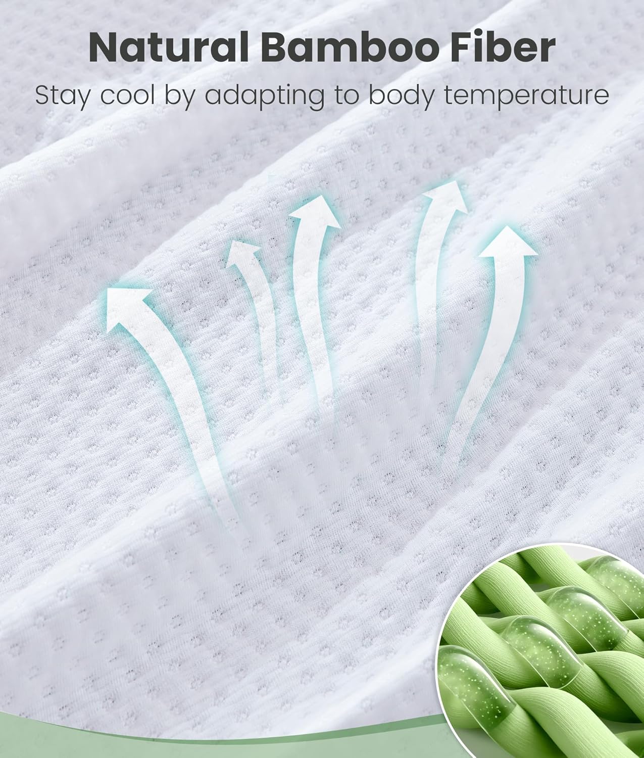  - sinweek.com SINWEEK 3 Inch Memory Foam Mattress Topper with Breathable Bamboo Cover