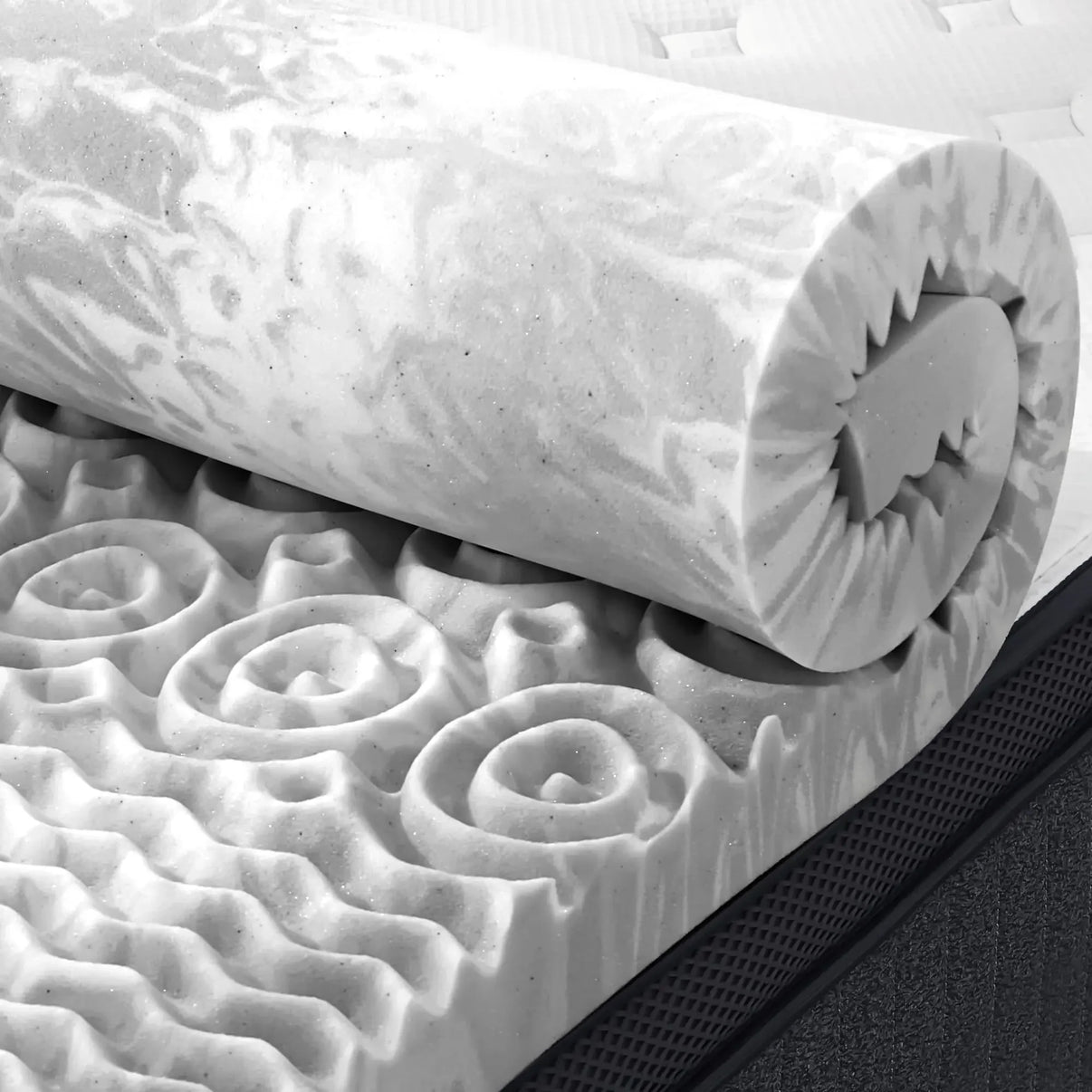 SINWEEK 5-Zone Memory Foam Mattress Topper for Targeted Pressure Relief? King / 2 Inch-Gray