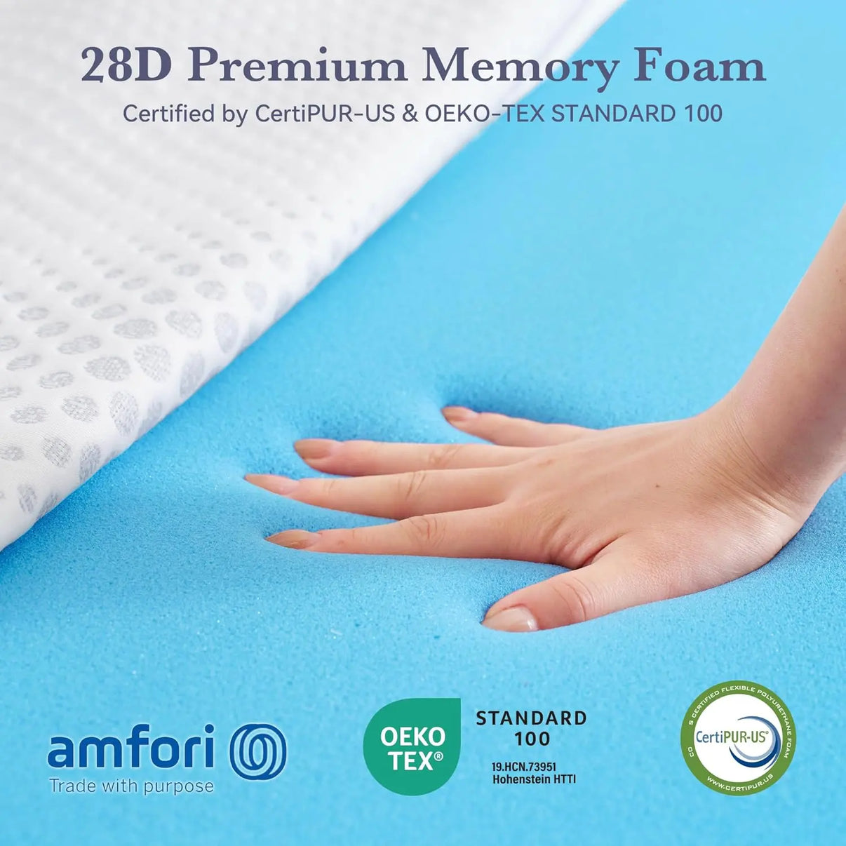 SINWEEK 3 Inch Medium to Firm Cooling Memory Foam Mattress Topper - sinweek.com
