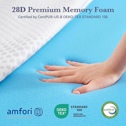 SINWEEK 3 Inch Medium to Firm Cooling Memory Foam Mattress Topper - sinweek.com