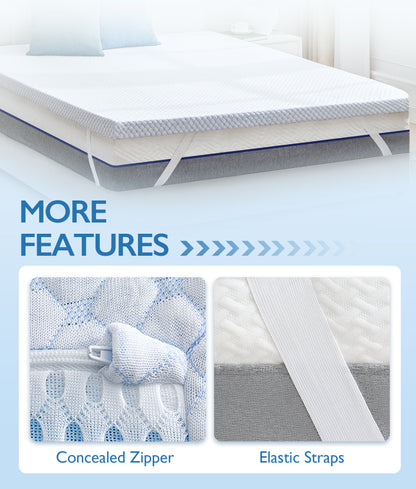 3 Inch Cooling Gel Memory Foam Mattress Topper