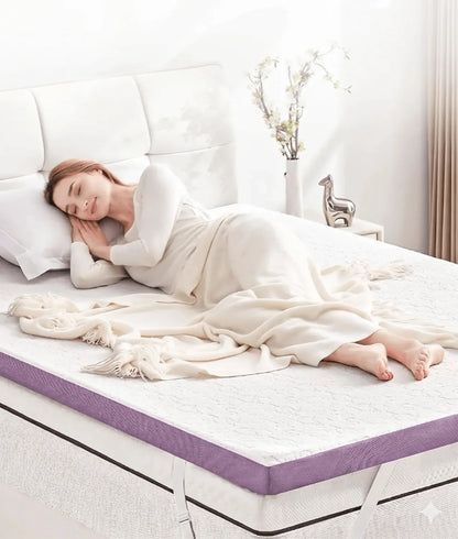 SINWEEK 3 Inch Firm Mattress Topper for Back Pain Relief - Firm Support Memory Foam