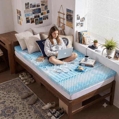 SINWEEK 5 - Zone Memory Foam Mattress Topper for Targeted Pressure Relief