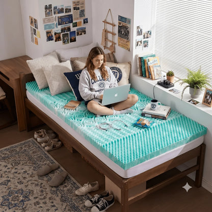 SINWEEK 5 - Zone Memory Foam Mattress Topper for Targeted Pressure Relief
